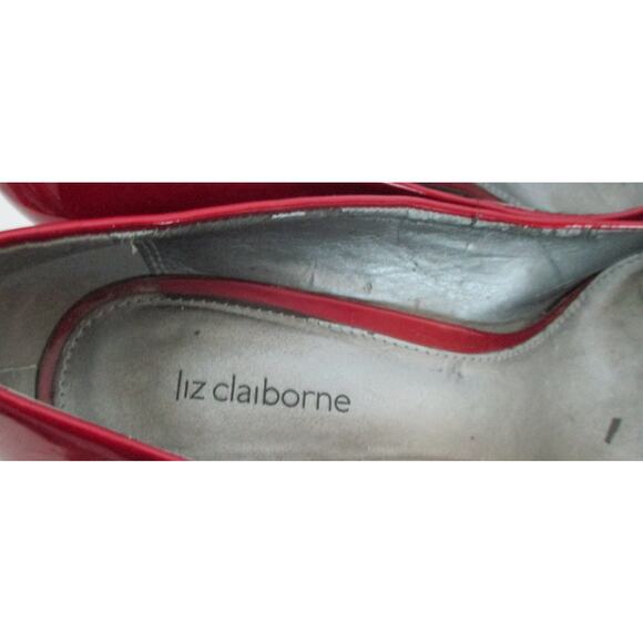 Liz Claiborne Women's Red High Heel Pumps Size 8.5M - Picture 7 of 10